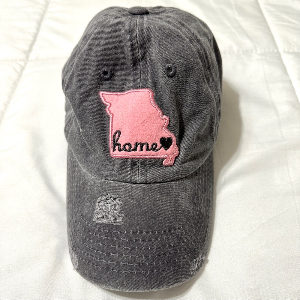 Missouri “Home” Pink State Women's Cap • Gray